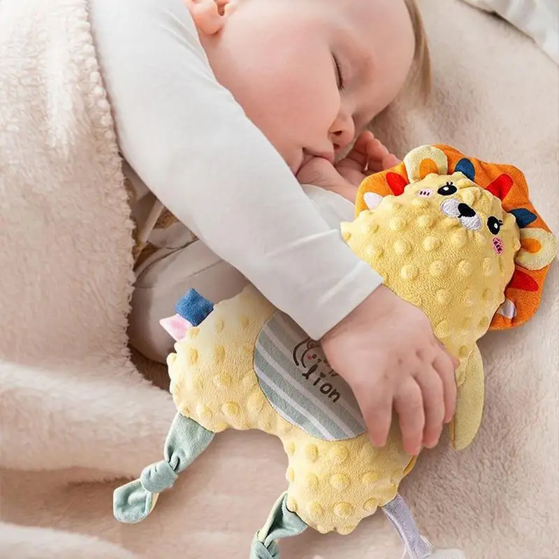 Soother Lovey Soother Sleeping Companion With Teether Boys Girls Huggable Bedding Nursery Sleep Teething Toy For Crib Living