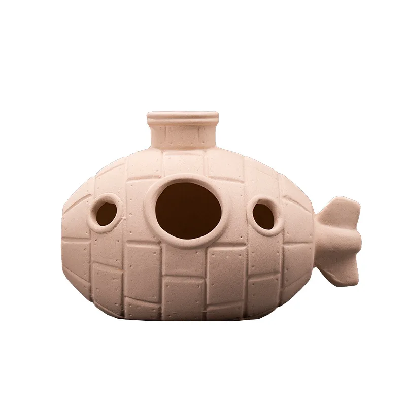 Aquarium Ceramics Decoration Shrimp Fish Hatch Hiding Shelter Pineapple House Fish Spawn Clay Pots Pottery Scorpion Canister