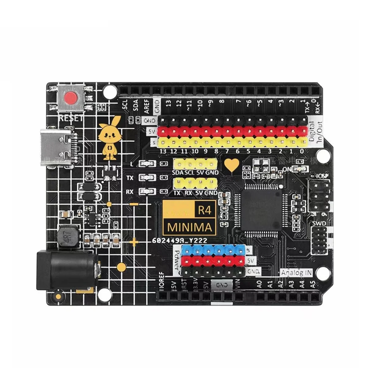 R4 Minima Development Board, TYPE-C Módulo USB, Compatível para Programação Arduino, Learning Controller