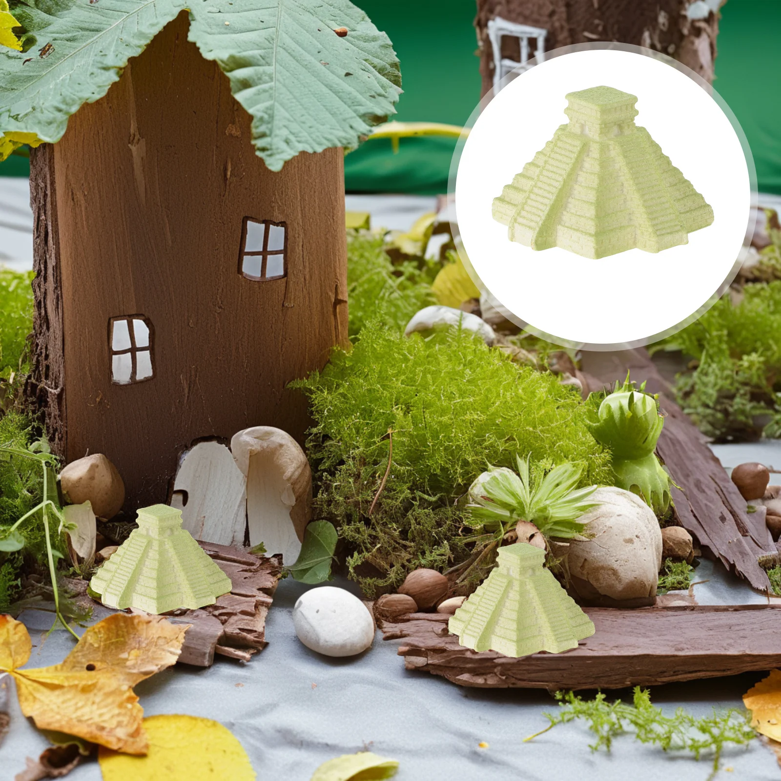 

10Pcs Pyramid Statue Mini Resin Ancient Egyptian Decor for Micro-Landscape Garden Balcony Bookshelf Office Desk Indoor Plant