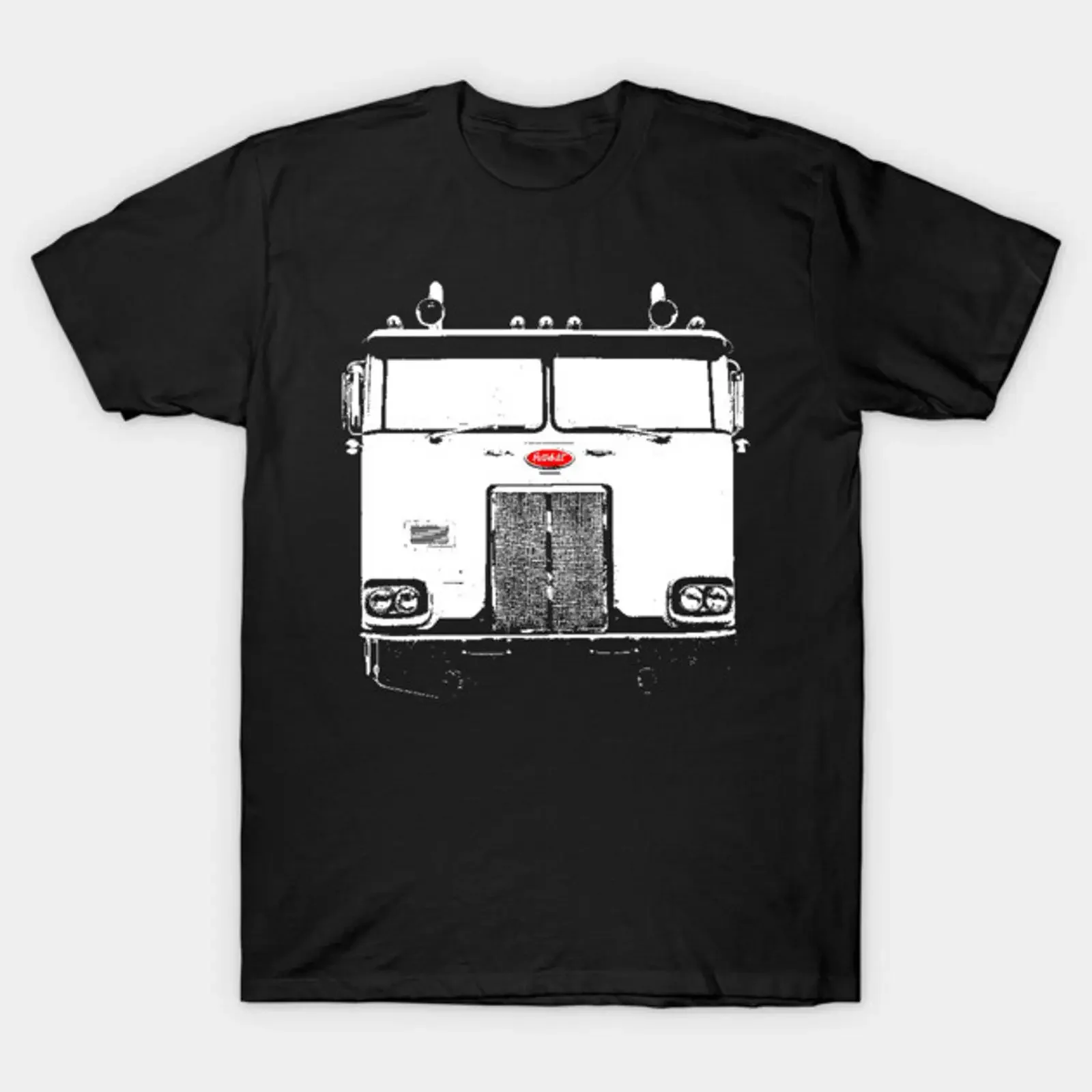 Cabover Pete classic 1980s American truck monoblock white T Shirt vintage Washed Versatile designer clothes Breathable graphic