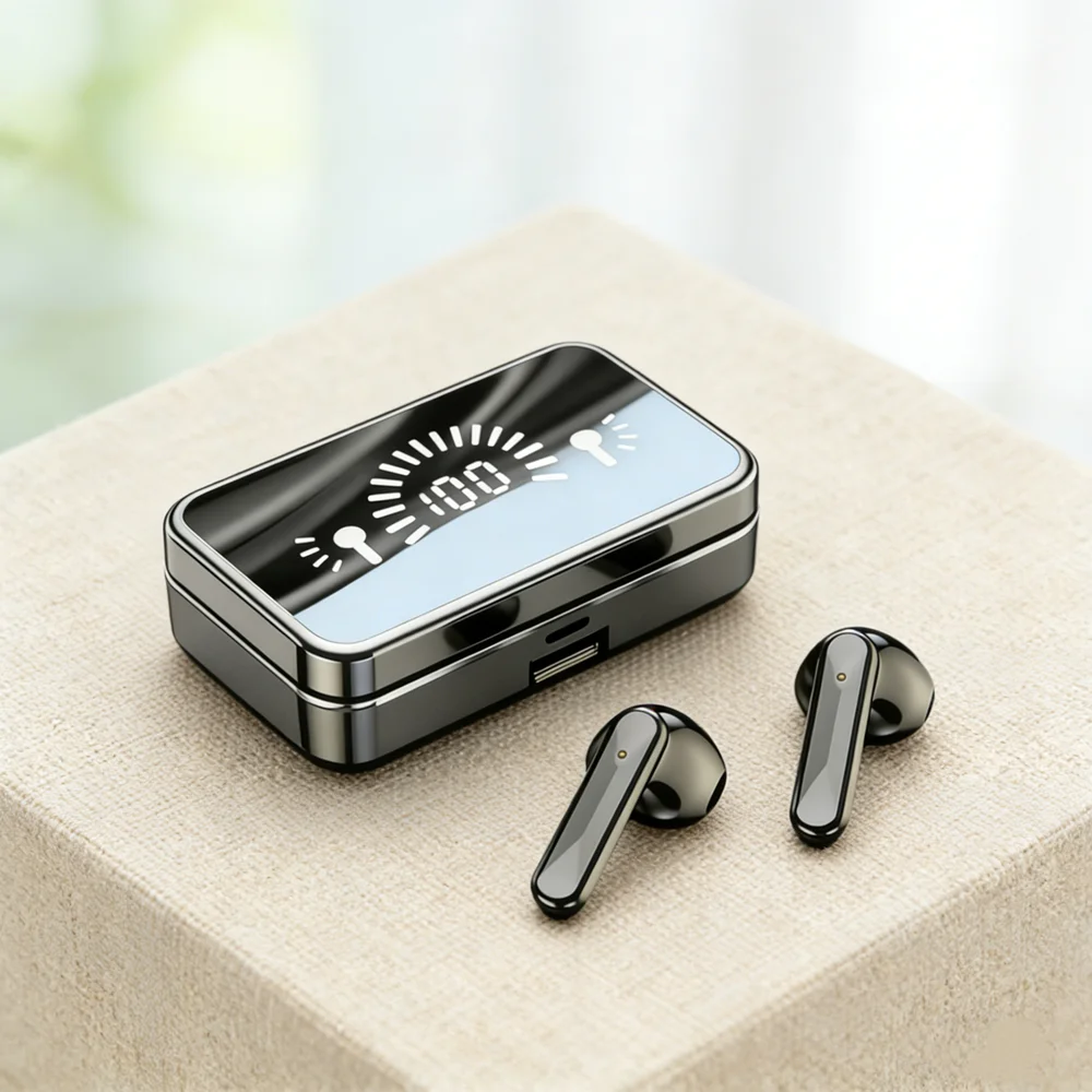 TWS Bluetooth-Compatible Earphones Stereo Sport Headset Waterproof Wireless Headphone  Earbuds for all smartphones