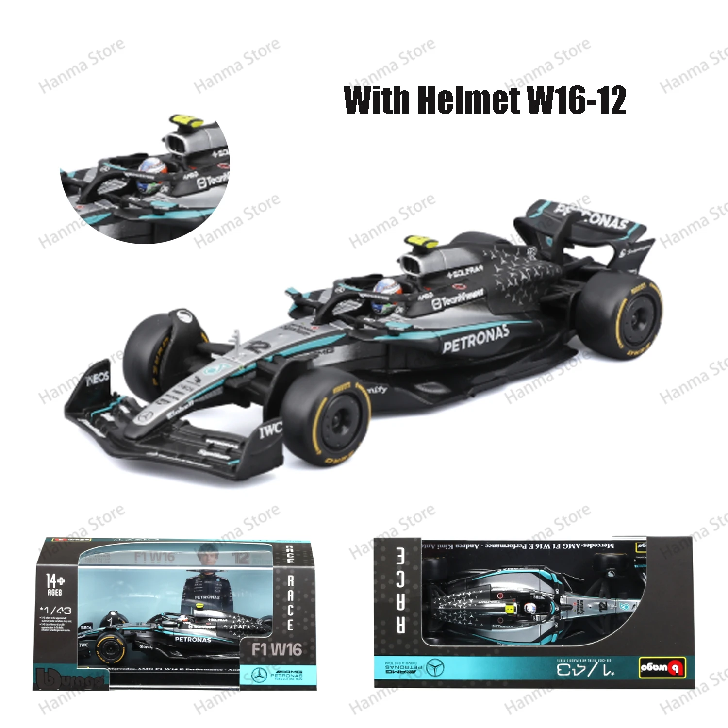 2025年 ブラーゴ 1/43 2024年 メルセデス・ベンツ F1 W15 # 44 W16