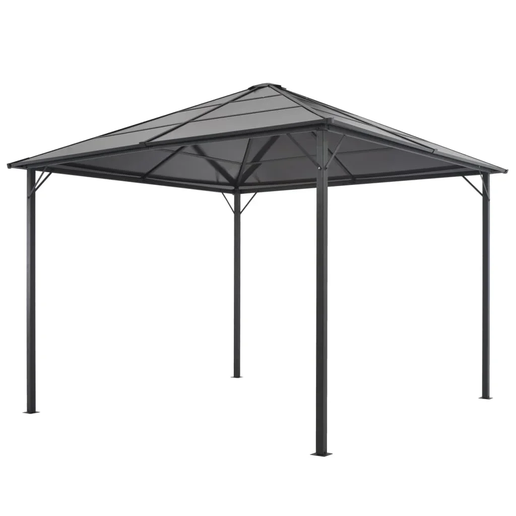 Vidaxl Anthracite Gazebo With Roof Aluminium 3X3 M Outdoor Products Sunshade And Rainproof Outdoor