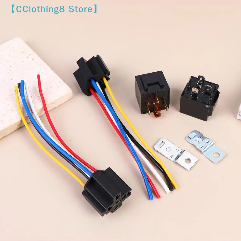 1Pcs Automotive Relay 12V/24V 5Pin 40A Car Relay With Harness Socket Black Red Copper Terminal Auto Relay Socket SPDT 【AliS8】 view 5