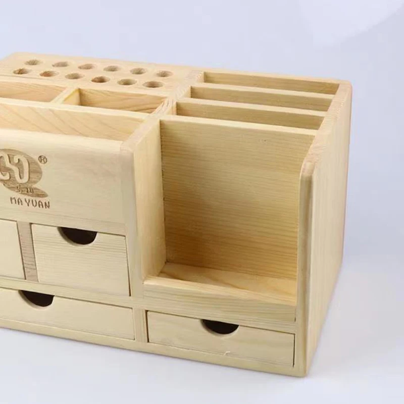 MA YUAN Multifunction Wooden Storage Box Screwdriver Tweezers Holder Mobile Phone Repair Desktop Reception Tool Parts Box