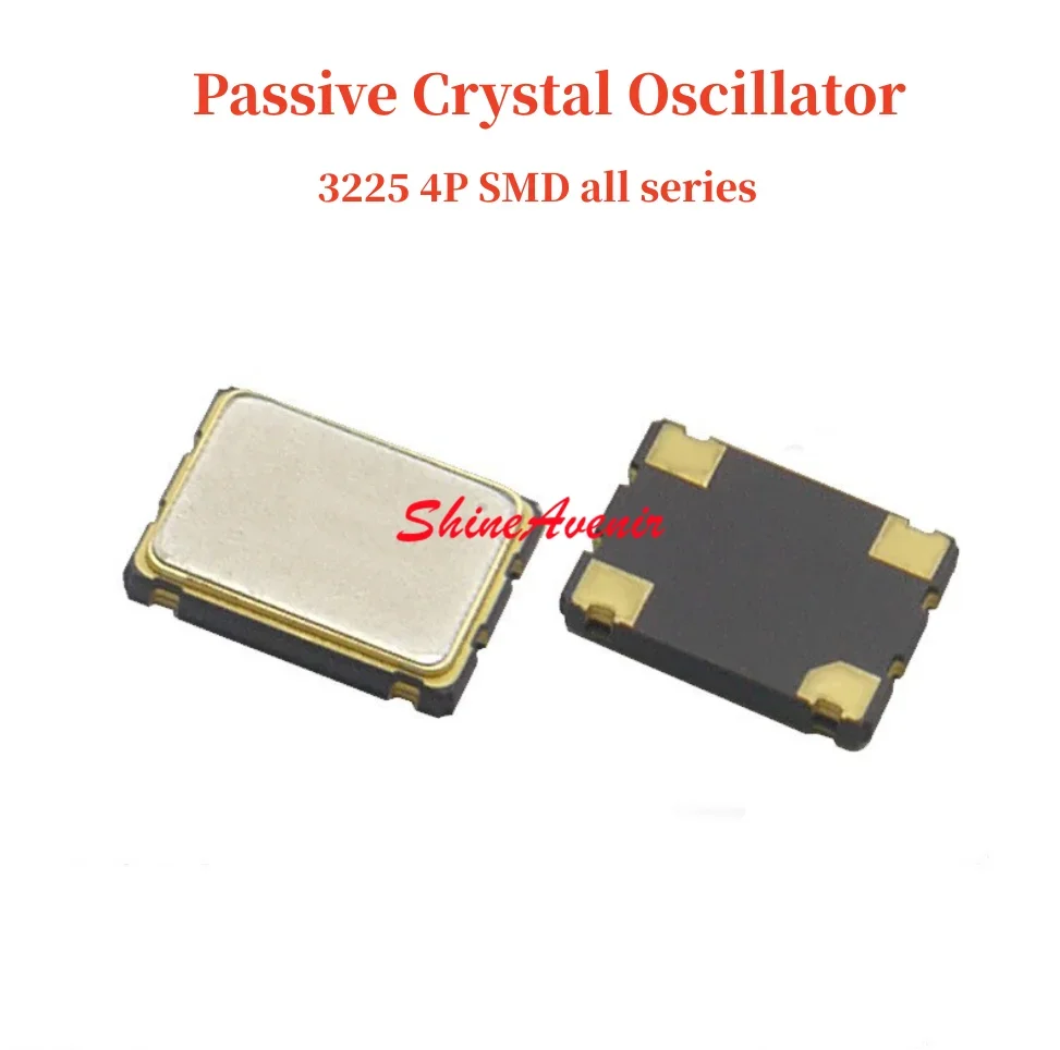 20pcs 3225SMD 16MHz9PF，16MHz12PF，16MHz20PF，16MHz18PF，25MHz，12MHz，14.31818MHz，50MHz，13.560MHz ，26MHz  Passive Crystal Oscillator