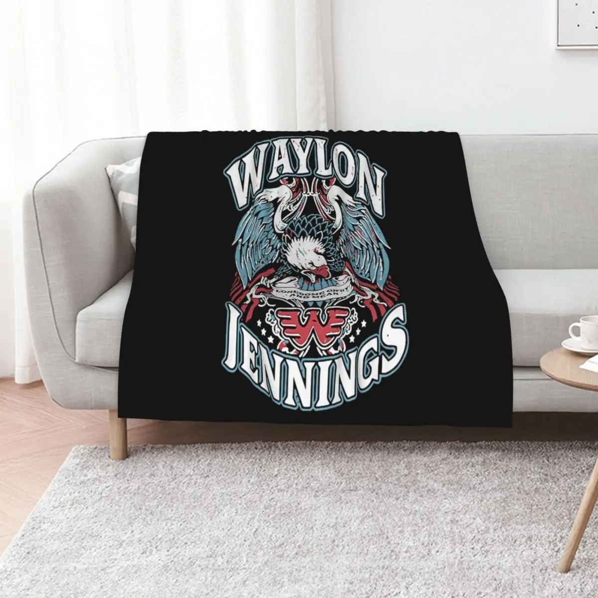 Waylon Jennings Throw Blanket Machine Washable Soft Warm Blanket