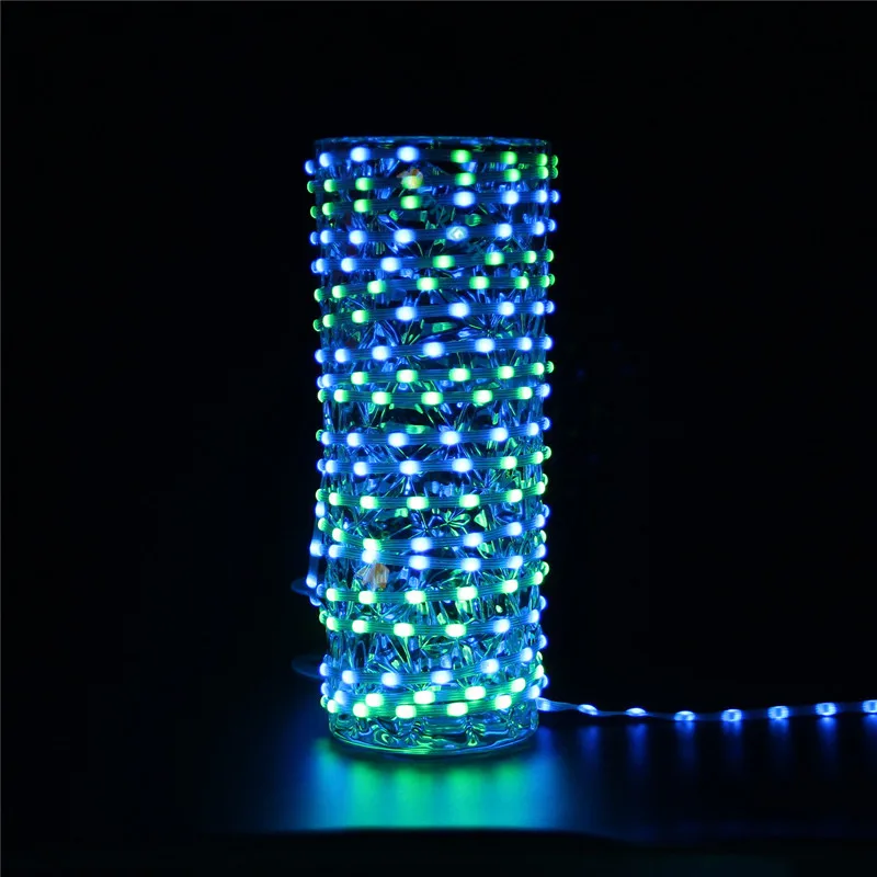 DC5V/12V 1000 Pixels WS2811 LED Seed Pixel String Light RGB IC Addressable Full Color IP68 3Pin Wire 1.5cm-10cm Pitch