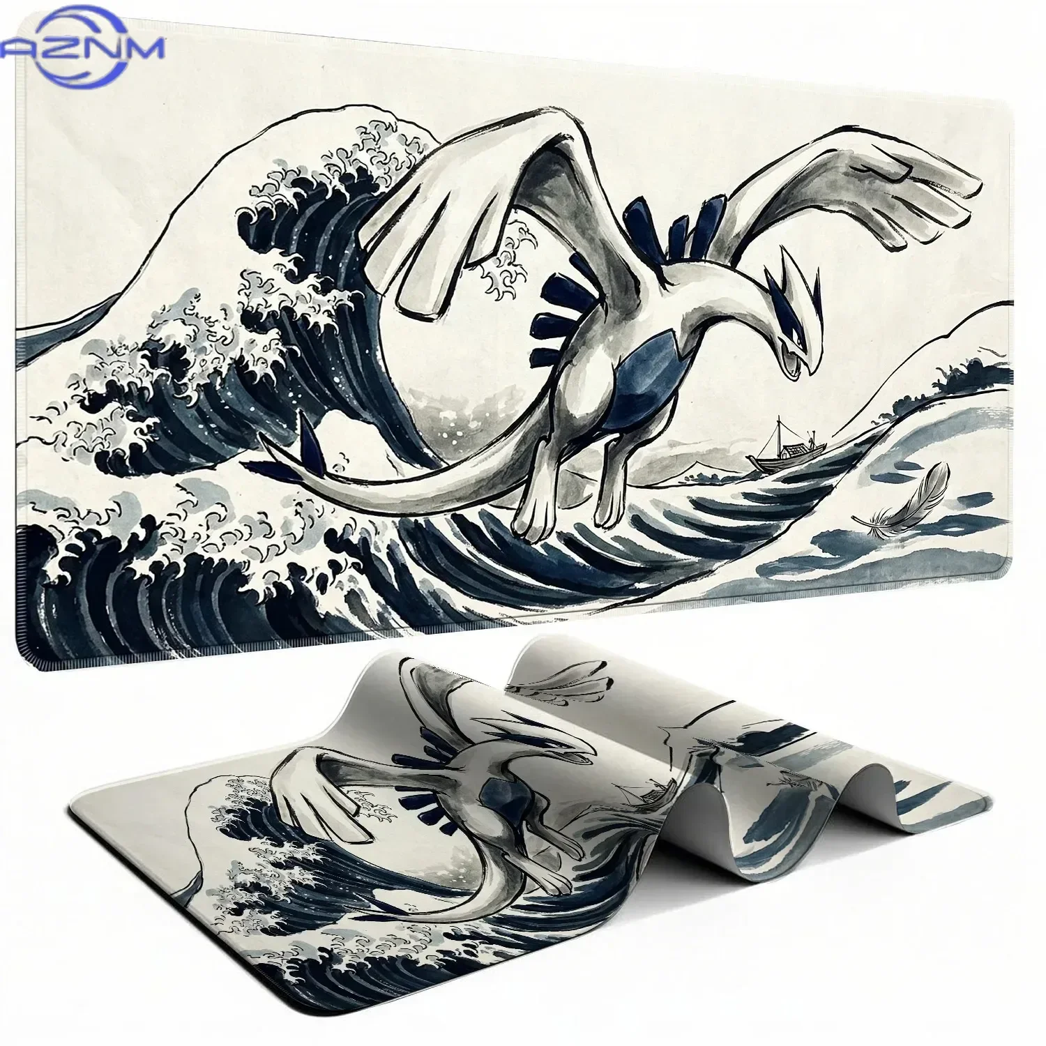Anime Mouse Pad Wash Painting P-Pokemon  Non Slip Durable Gaming Desk Mat Computer Keyboard Pad Print Extended Mousepad