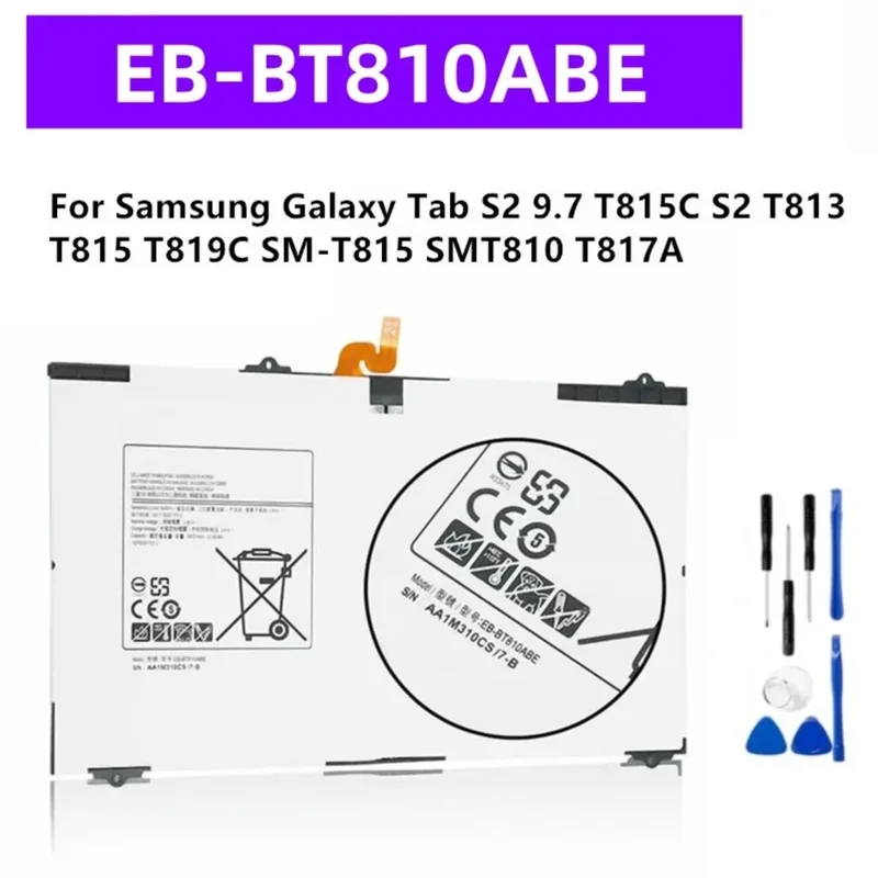 

New EB-BT810ABE 5870mAh replacement battery for Samsung Galaxy Tab S2 9.7 t815c S2 T813 T815 t819c SM-T815 smt810 t817a tools