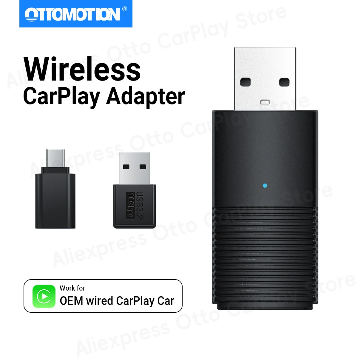 

Ottomotion Wireless CarPlay Adapter for Volvo XC90 S90 V90 2017 to 2024 and XC60 S60 V60 XC40 2019 to 2024 Car Play Accessories