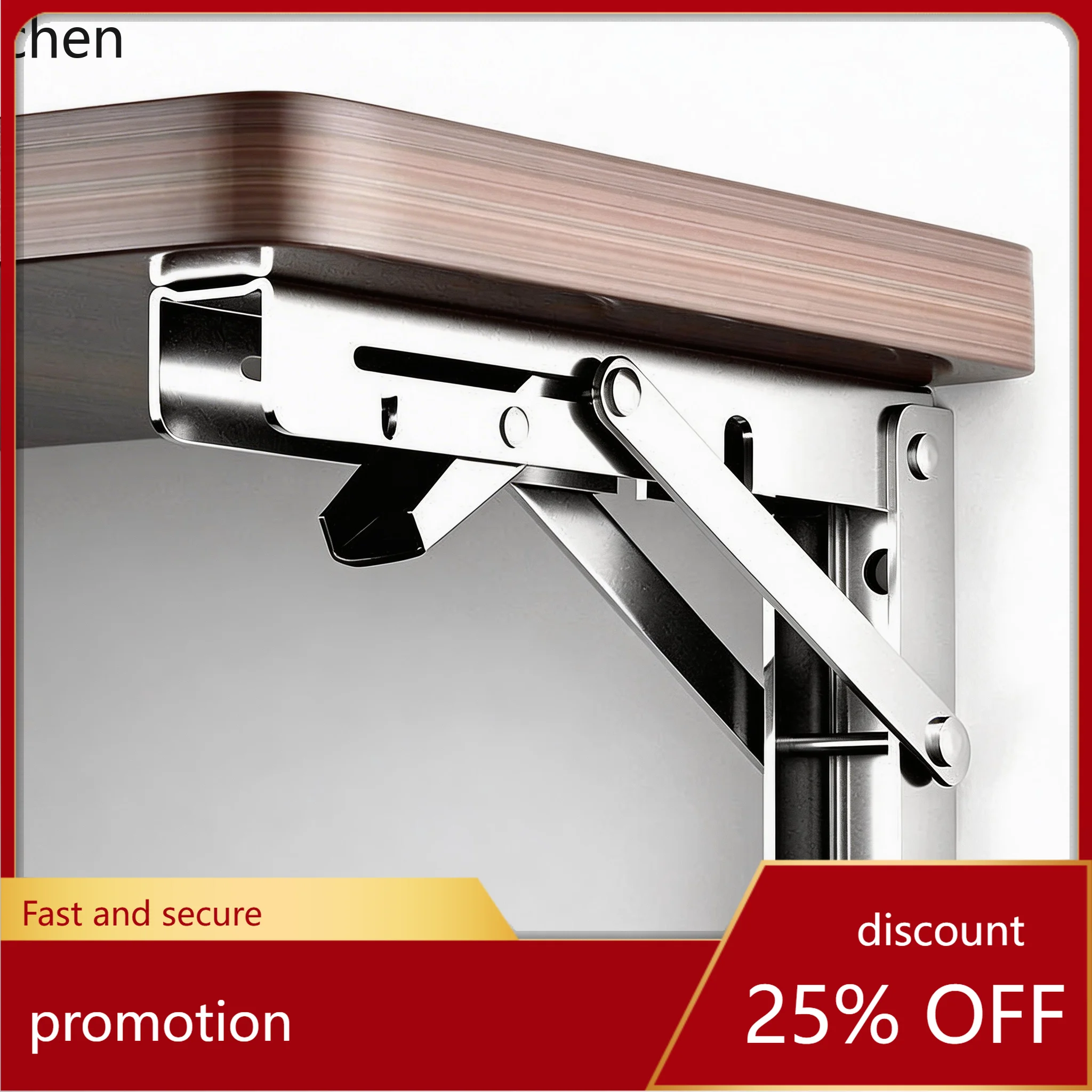 H1 2Pcs Folding Shelf Brackets, Heavy Duty Stainless Steel Wall Mounted Collapsible Shelf Support, Space Saving DIY Table Bench
