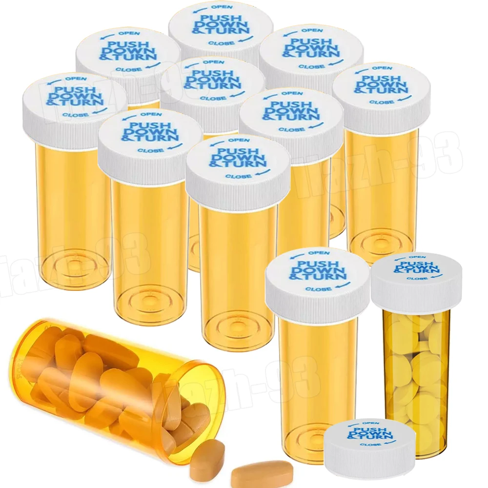 

12/20 упаковок, пластиковые бутылки для таблеток с защитой от детей крышек, контейнеры для лекарств, дорожные флаконы для таблеток, контейнер для хранения