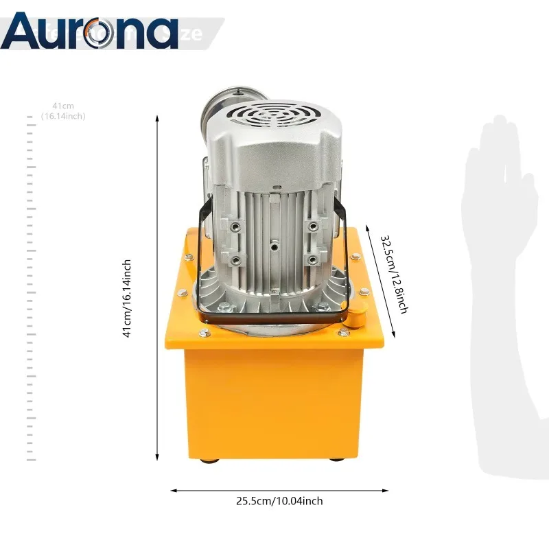 【Industrial】Single Acting Manual Valve Electric Driven Hydraulic Pump, 750W Electric Hydraulic Pump 7L Tank 70MPa/10000PSI