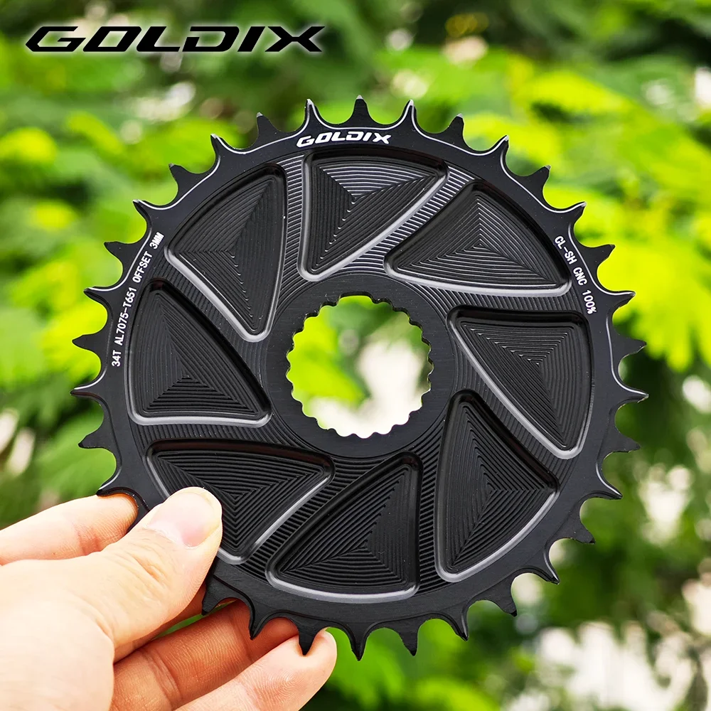 

Звездочка GOLDIX AERO MTB для SHIMANO M6100 M7100 M8100 M9100 12S, кривошипная звездочка для горного велосипеда с широкими узкими зубьями
