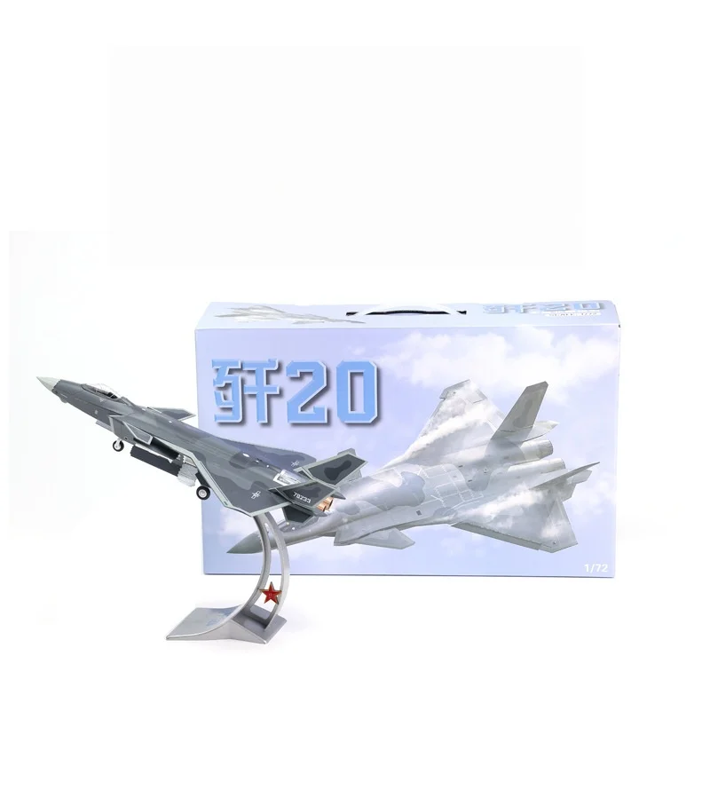 J-20 Aircraft Model 1/144 Ornament Simulation Alloy Bomber Fighter Model Collectible