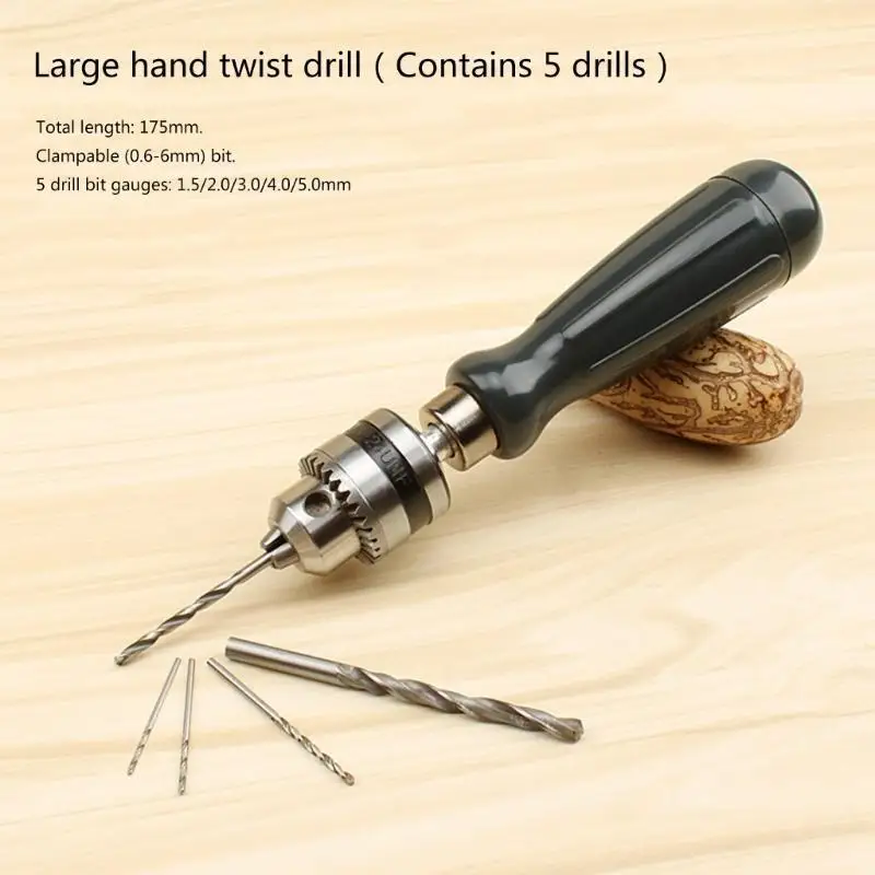 652F Craft Pin Hole Drill Rotary Jewelers Burs Drilling Chuck Clamp With Drill Bits