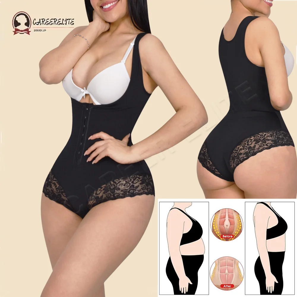 

Girdles for Women Molding Belt Tummy Control Waist Trainer Postpartum Recovery Triangle Jumpsuit Lace Border Slimming Fajas