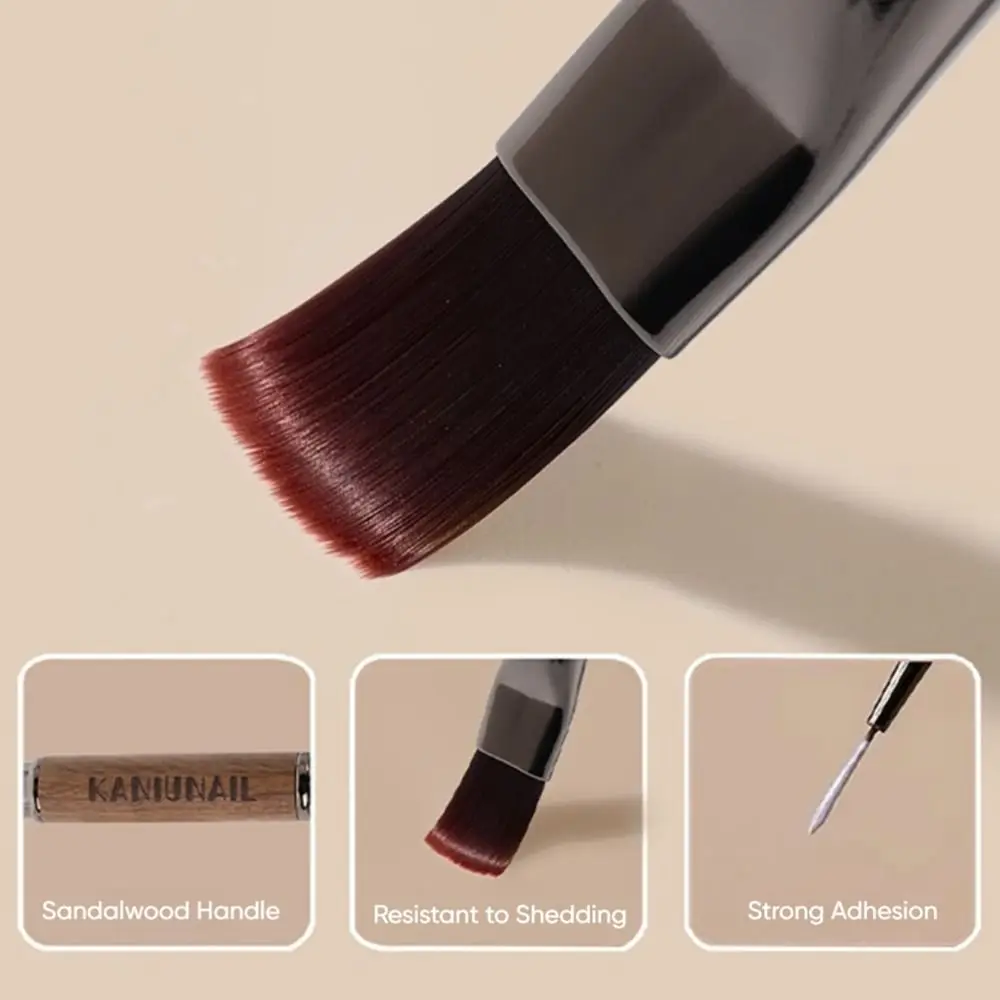 Durable Sandalwood Pole Nail Art Brush Dual-ended Professional Nail Art Phototherapy Pen Nail Art Painting Pen Nail Art Design