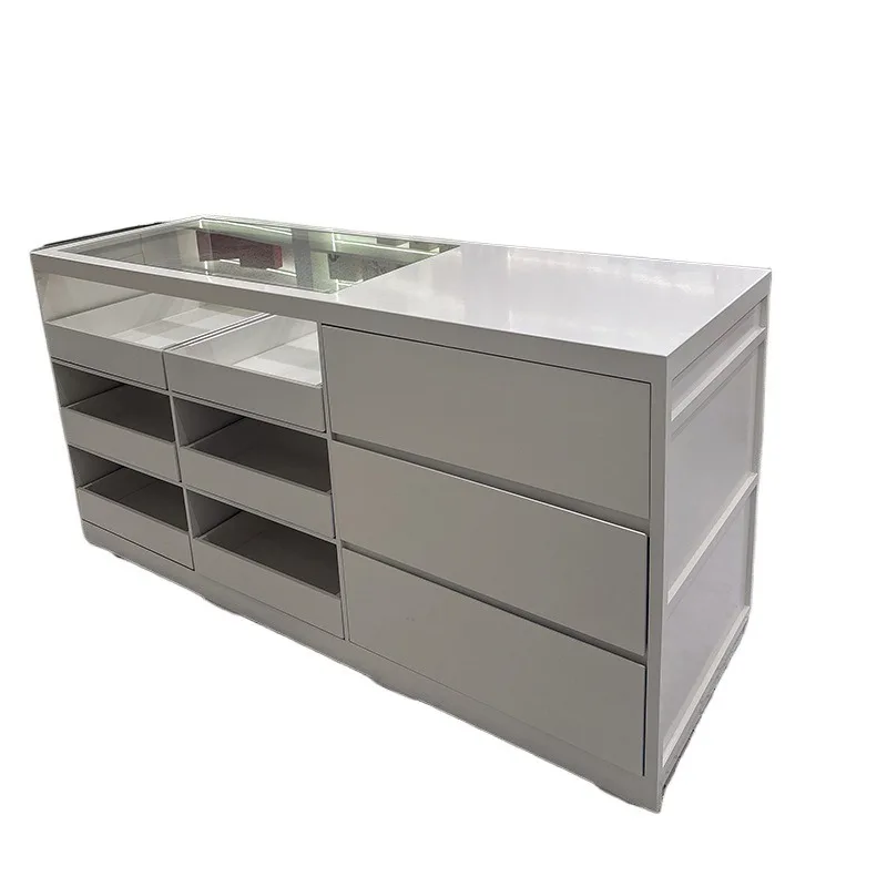 Clothing store Nakajima table display stand side cabinet, storage cash register cabinet
