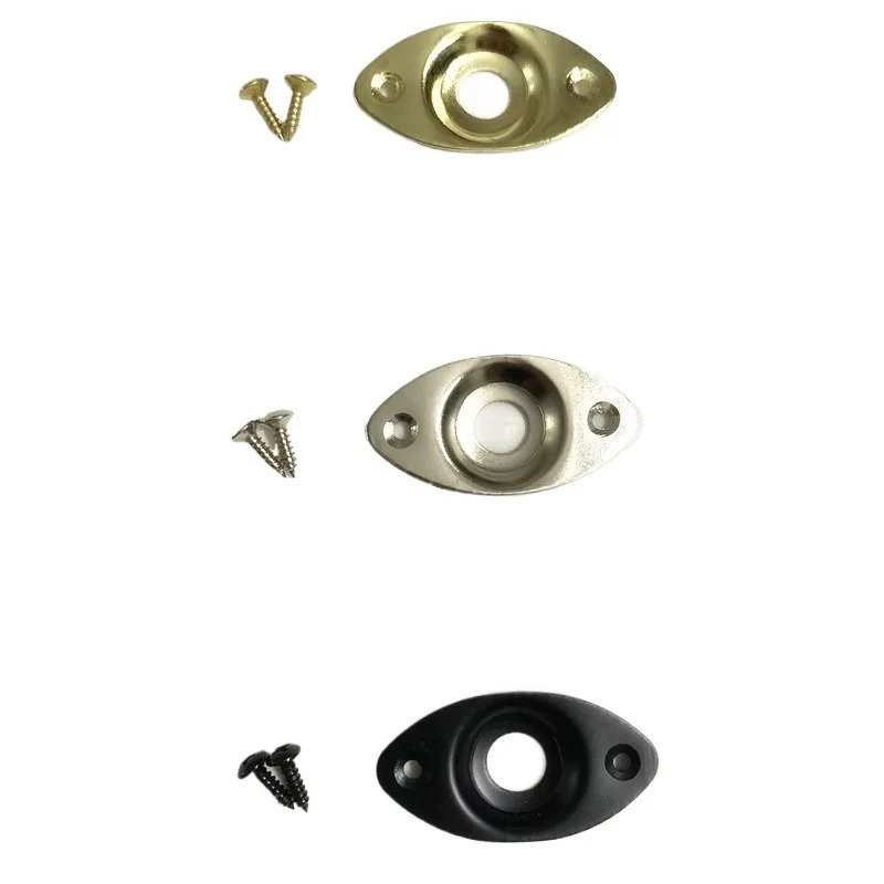 Electric Guitar Bass DIY Accessories Cat Eye Jack Iron Sheet, Socket Jack Sheet Interface Connection Fixed Iron Sheet
