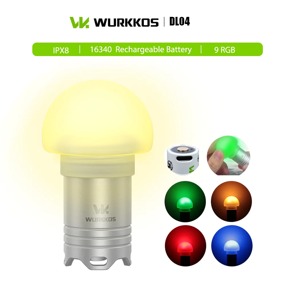 �y�Z�[�����zWurkkos DL04 �|�[�^�u���_�C�r���O���C�g IPX8 360�x��]�@�\�t�� °   RGB ���C�g�X�g���b�v 16340 �[�d���o�b�e���[ �_�C�r���O �L�����v�p���[�^���[ �X�C�b�`