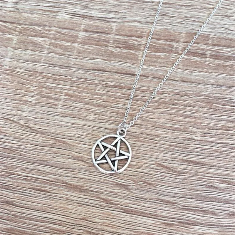 Pentacle Star Necklace, Wicca Jewelry, Pagan Necklace, Wicca Pendant, Charm, Pentacle, Supernatural, Gothic Gift for Her