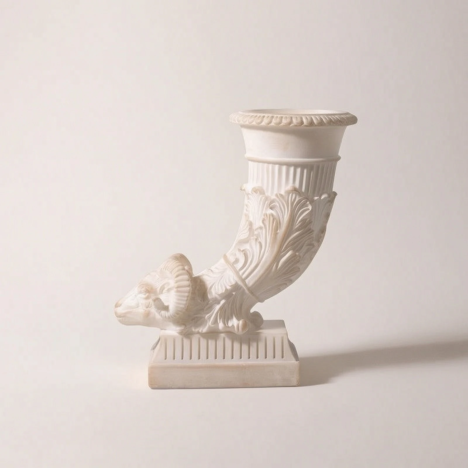 Sculptural Vase Neoclassical Vase with Pedestal Decorative Urn Elegant Decorative Container Carved for Collectors, Mantel