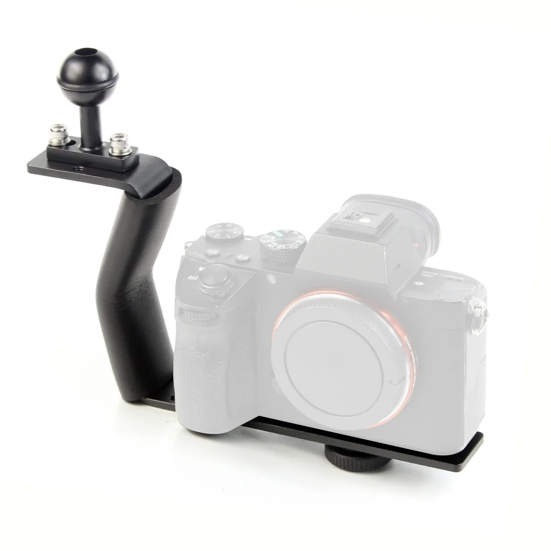 Tauchhalterung aus Aluminiumlegierung, Z-Typ, Einzelgriff mit Basisadapter für Gopro Unterwasserkamera, Fotogehäuse, Taschenlampe – Detail 11