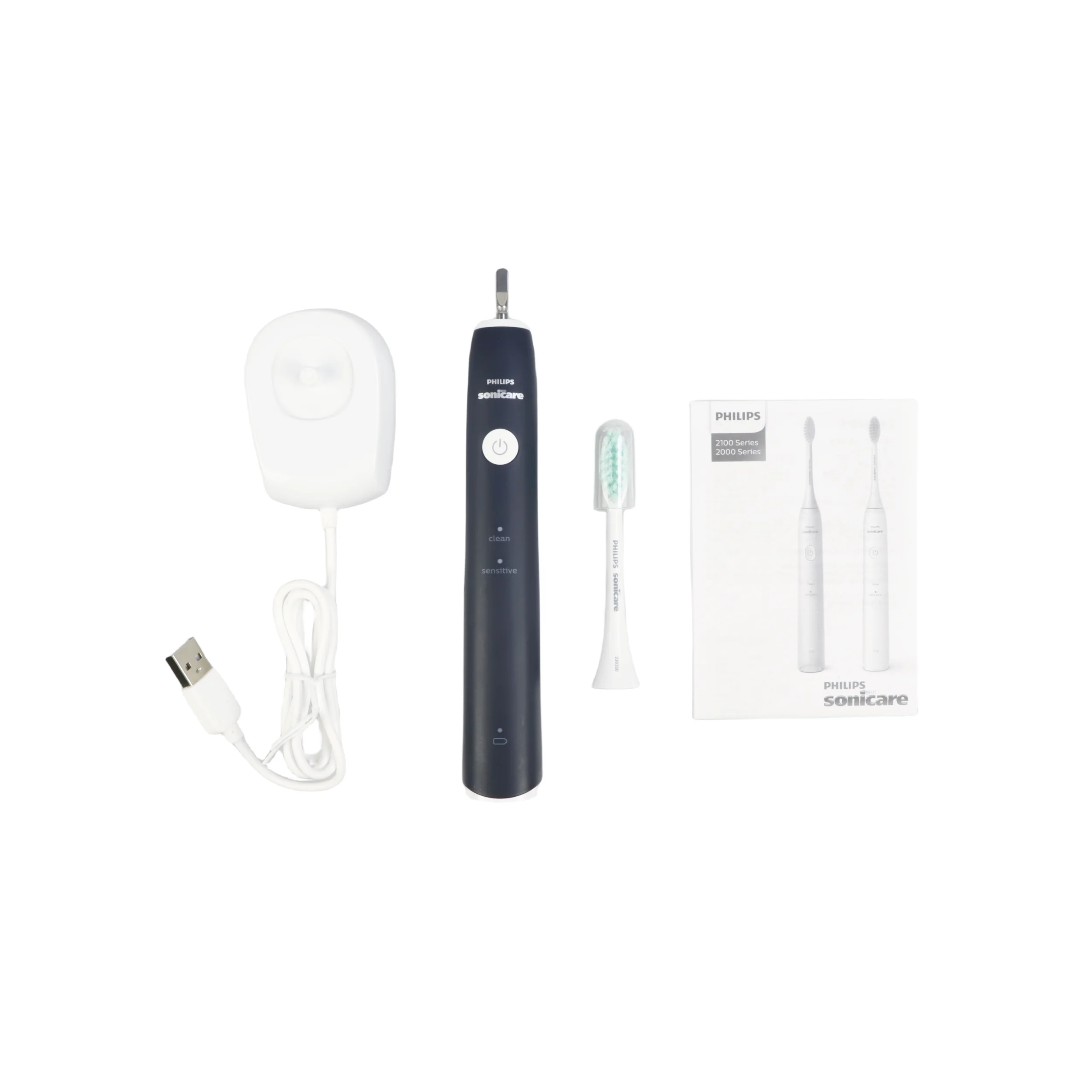 Philips Sonicare 2000 series HX2431/06 electric toothbrush Adult Sonic toothbrush Black, White