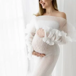 Elegant Pleated Maternity Gown Pregnancy Photoshoot Dress Maternity Session Outfit Premium Maternity Fashion for Photographers