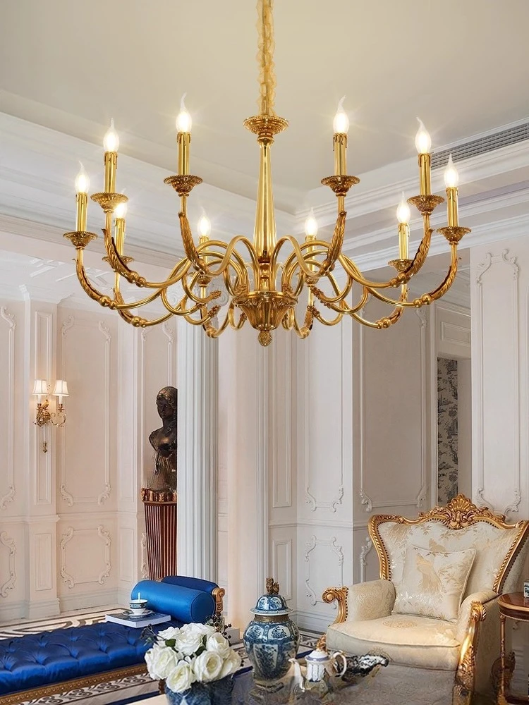 

Простая ретро-вилла, гостиная, кабинет, спальня, столовая, люстра, роскошное медное освещение