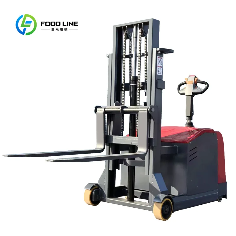 Customized counterweight electric stacker pallet lifting equipment heavy load bearing capacity workshop goods stacking task