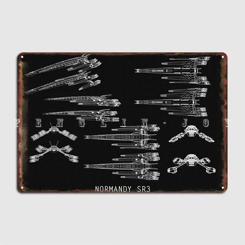 Normandy Sr3 Poster Metal Plaque Club Bar Cave Retro Garage Decoration Tin Sign Poster