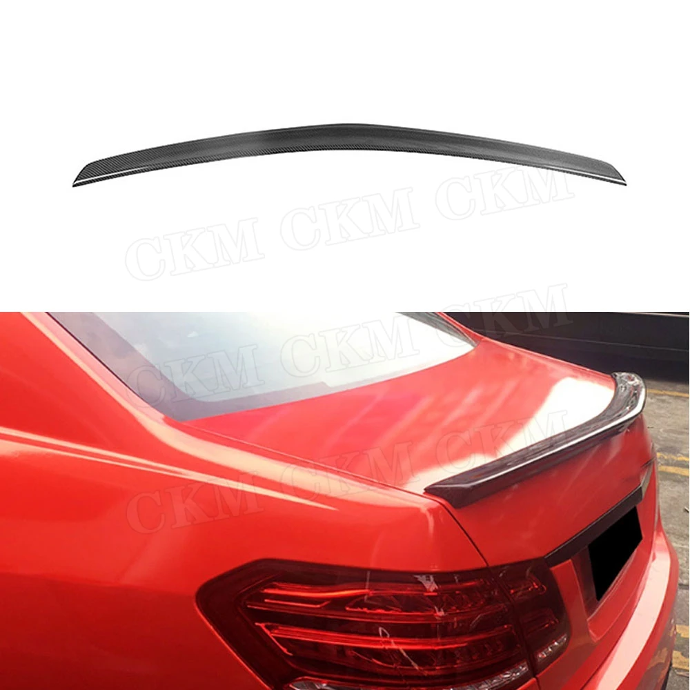 

CKMUUER Carbon Fiber Rear Trunk Lip Wings Boot Spoiler For Mercedes Benz E Class W212 E260 E300 4 Door Spoiler 2010-2016