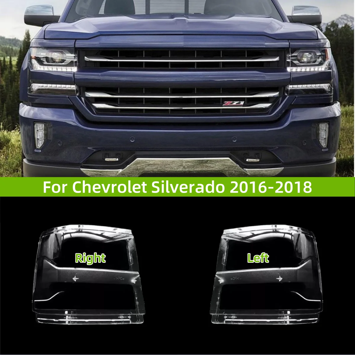 

Для Chevrolet Silverado 2016 2017 2018, крышка фары, корпус объектива, прозрачный абажур, корпус фары