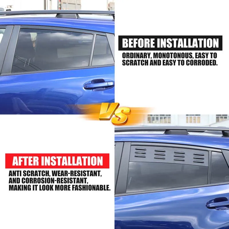 For Subaru Crosstrek 2024 2025 Aluminum Alloy Car Rear Side Window Ventilation Panel Decoration Modification Accessories