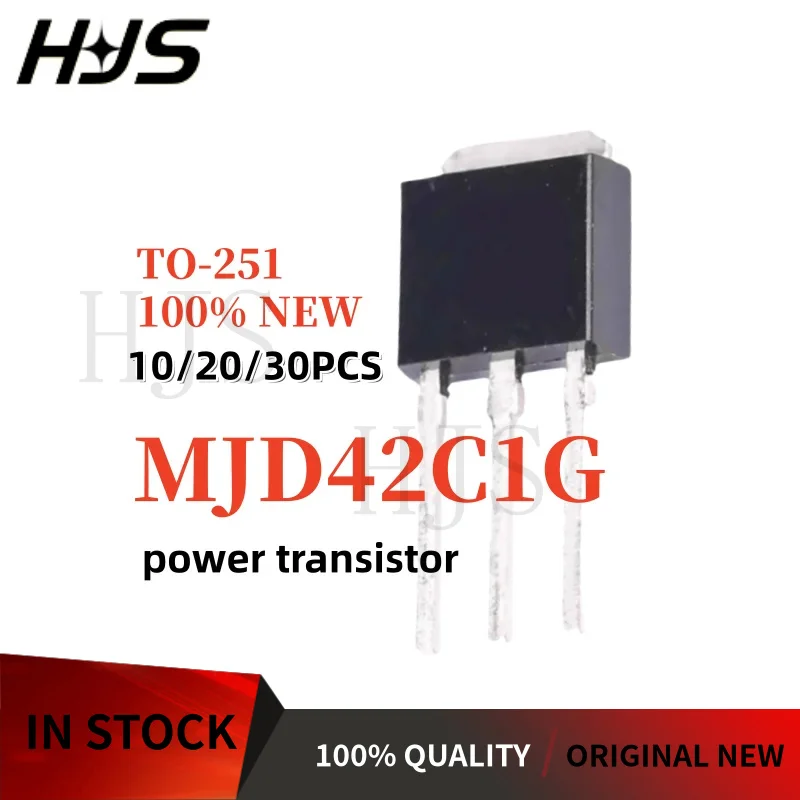 10-20-30pcs MJD42C1G MJD42 J42CG TO-251 NPN Transistor Componentes Eletrônicos 100% Novo Em Estoque