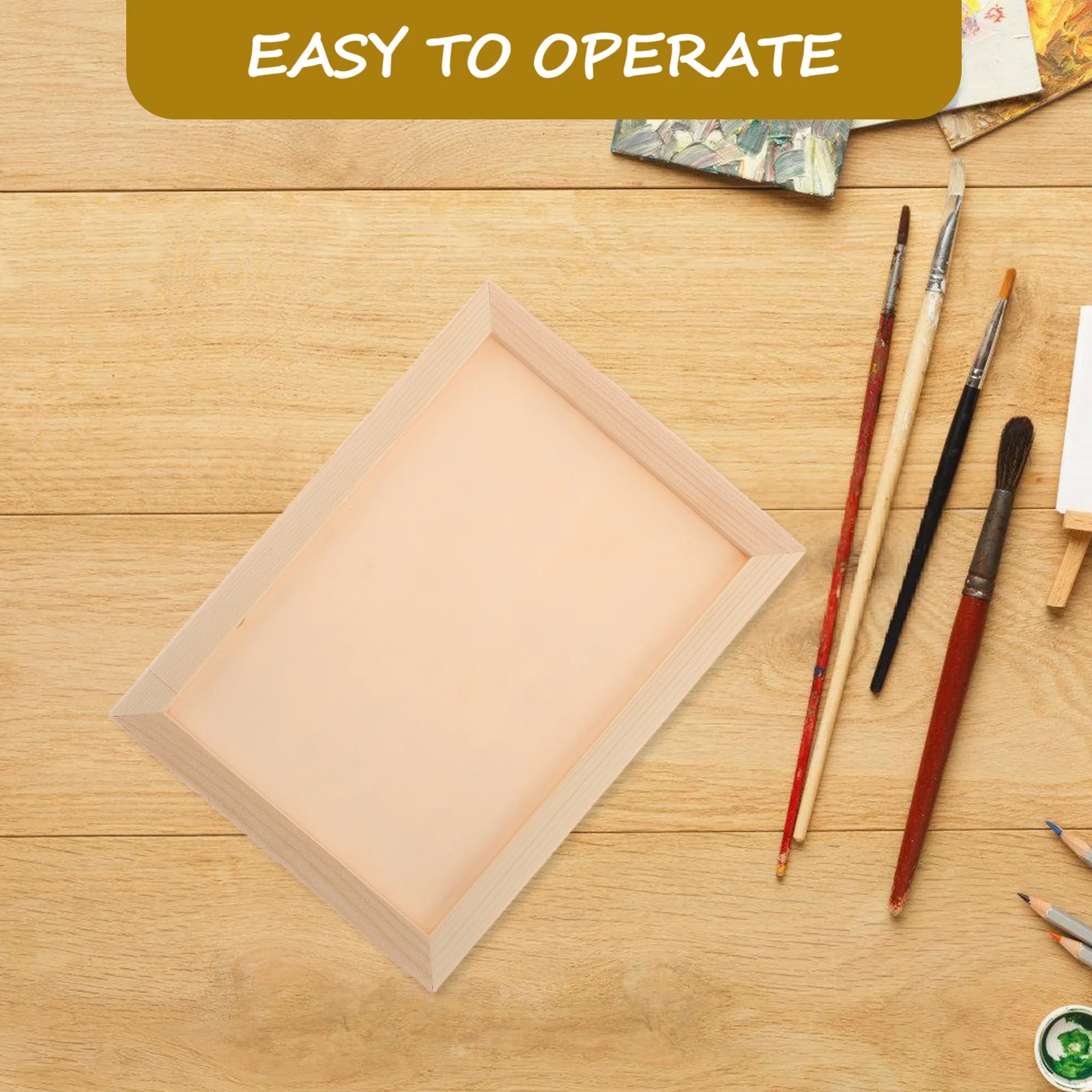 3 Pcs Colorful Mud Frame Wood Flower DIY Kit Picture Frames Craft Kits Ordinary