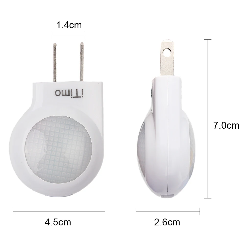 Mini luz nocturna LED con Sensor automático para dormitorio de bebé, lámpara de emergencia con Control de iluminación inteligente, enchufe de EE. UU., ambiente bonito, 4 Uds.