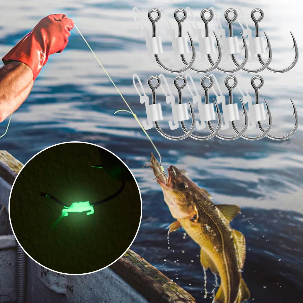 

10 pcs Metal Barbed Fishhook Catfish Bass Fishing Hook Carbon Steel Hook Fishing Accessories