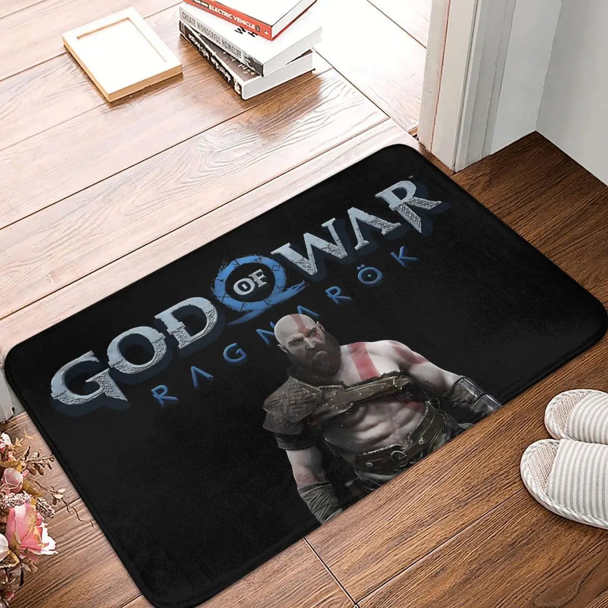 God Of War Ragnarok Game Non-slip Doormat Kratos God Of War Ragnarok Bath Bedroom Mat Prayer Carpet Flannel Modern Decor