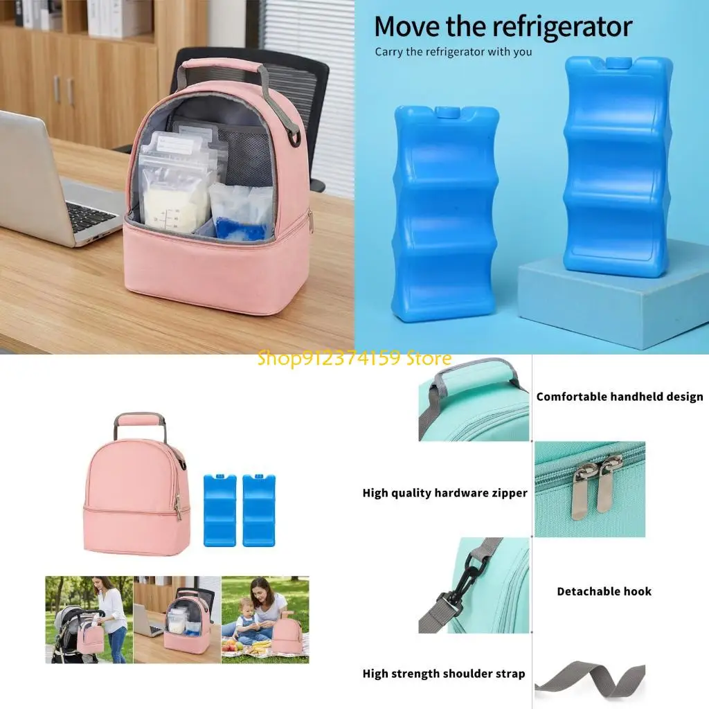 G5AE Stylish Mom Backpack for Breast Milk Preservation Portable Insulated with Ample Space Diapers Accessories Travel Friendly