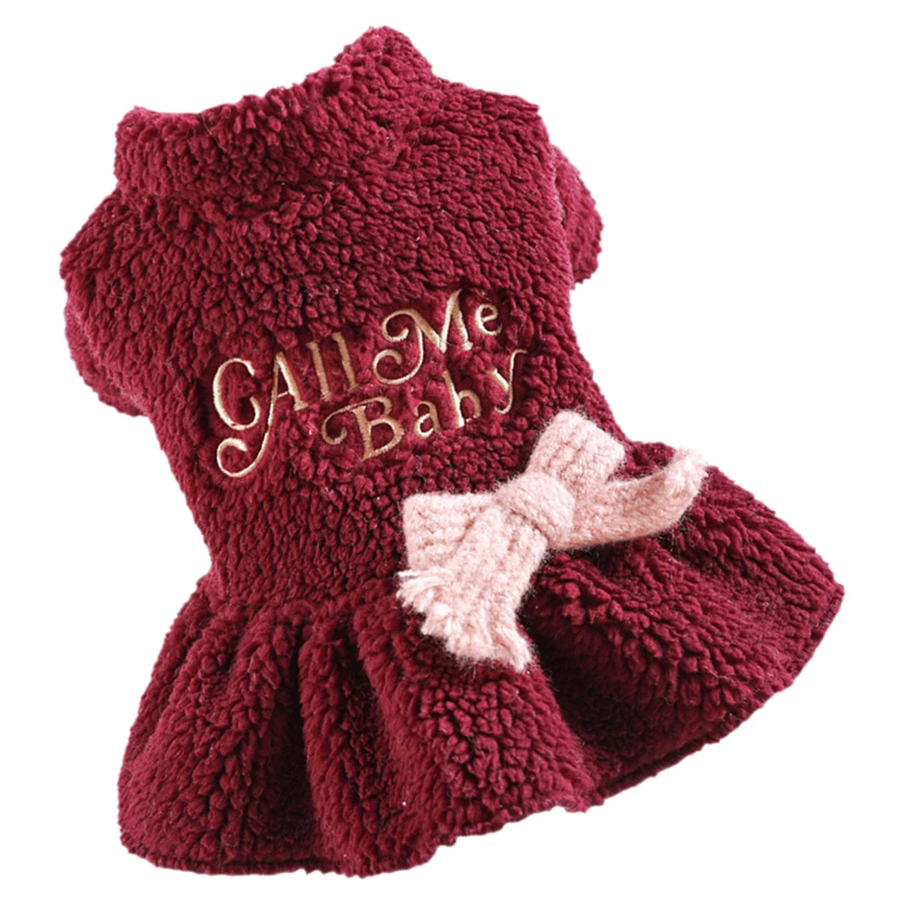 

Pet Clothes Purple S 4 6kg Winter Clothing Warm Thermal Puppy Dress Cozy Fleece Baby Dog Costumes Windproof Dog Coat