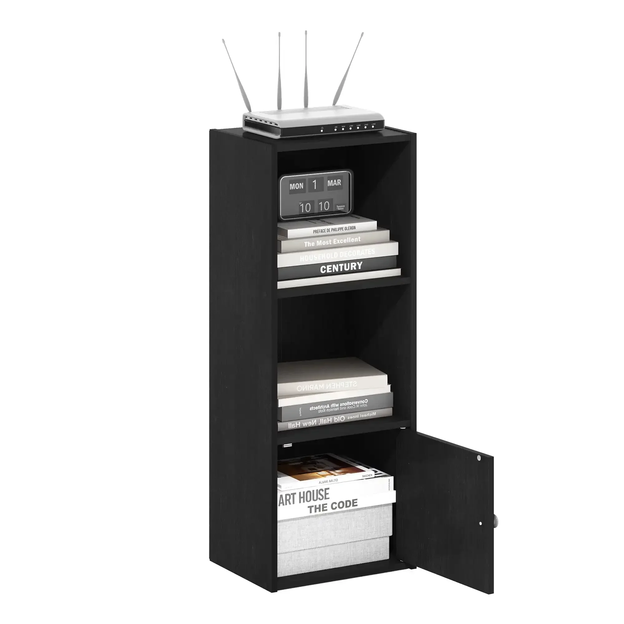 Escritorio Escritorio para computadora con cajón Blanco/Negro