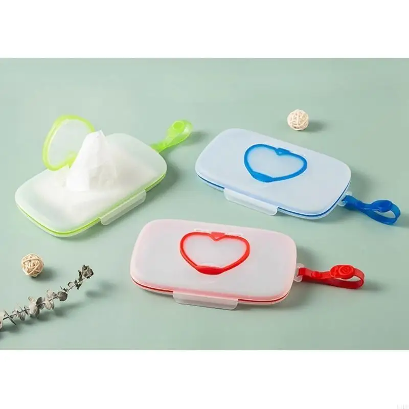 Scatola portaoggetti portatile per salviette 54DF Porta fazzoletti umidi con maniglia Facile da trasportare