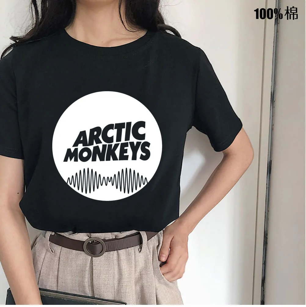 

ARCTIC MONKEYS Sound Wave женские футболки из хлопка, повседневная забавная футболка для женщин, хипстерская футболка, 13-цветная Прямая поставка