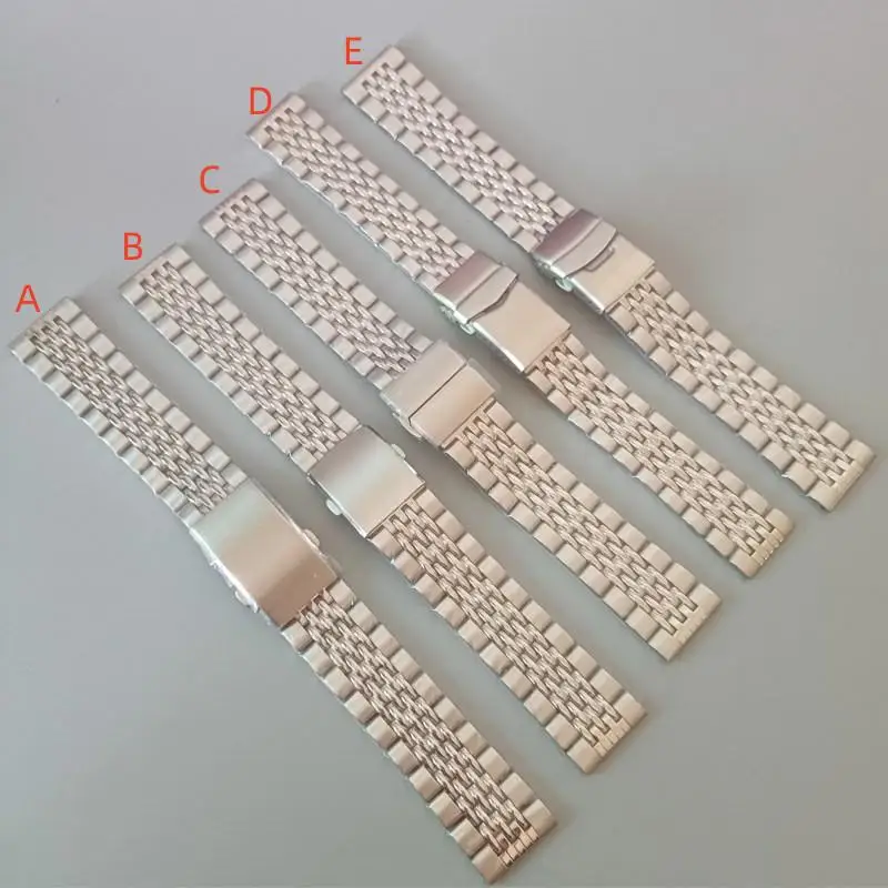 20MM 22MM Solid Vintage Bead Of Rice Universal Straight End Watch Band Strap Bracelet Fit For SKX007 Dive Watch