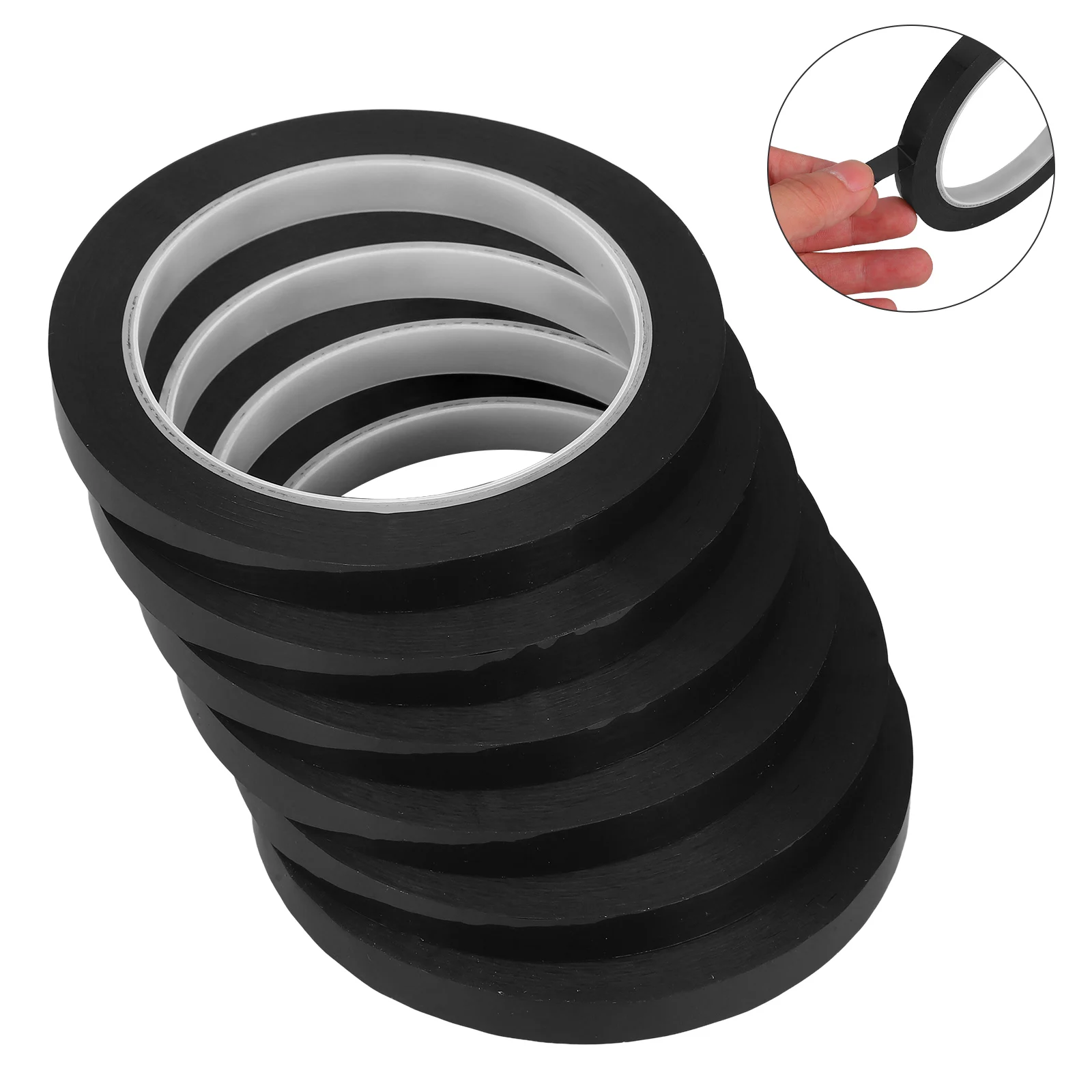 

6 Rolls Whiteboard Tape Pet Material High Temp Resistant Insulation Adhesive Durable Multi-Use Craft Labeling Office Supply